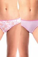 Majtki damskie - Figi damskie bawełniane (2pack) o klasycznym kroju mini bikini LPR 599 Key - miniaturka - grafika 1