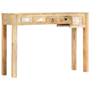 vidaXL Stolik typu konsola 110 x 30 x 75 cm lite drewno mango 247745 - Konsole i sekretarzyki - miniaturka - grafika 1