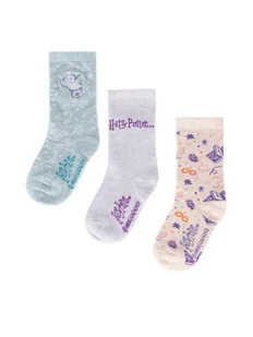 Harry Potter Skarpety ACCCS-AW24-225WBHP (3-pack) Różowy - Skarpetki dla dzieci - miniaturka - grafika 1