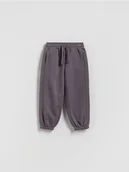 Spodenki dla niemowląt - Reserved - Ocieplane spodnie jogger - fioletowy - miniaturka - grafika 1