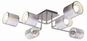 Lampy sufitowe - Candellux SAX LAMPA SUFITOWA 6X40W E14 SATYNA - miniaturka - grafika 1