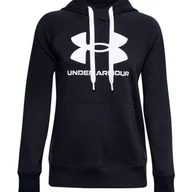 Bluzy sportowe damskie - Under Armour Rival Fleece Logo Hoodie, damska bluza - miniaturka - grafika 1