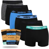 Majtki męskie - UMBRO Bokserki Męskie Zestaw 6 Sztuk Wzór Kolor Mix Bawełna Rozmiar L - miniaturka - grafika 1