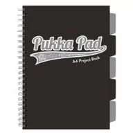 Zeszyty szkolne - Kołozeszyt Pukka Pad A4 Project Book Black & Grey kratka - miniaturka - grafika 1