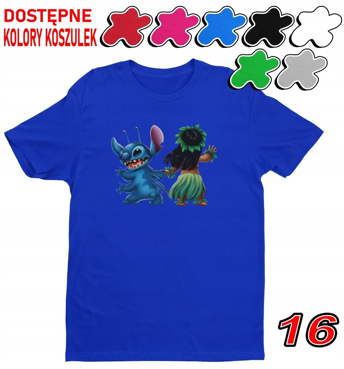 Koszulka Dziecięca Z Nadrukiem Dla Fana Stich Angel Słodziak -M 134-140