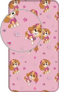 Prześcieradło bawełniane z gumką 90x200 Psi Patrol różowe dla dzieci - Prześcieradła dla dzieci Prześcieradło bawełniane z gumką 90x200 Psi Patrol różowe dla dzieci - Prześcieradła dla dzieci - miniaturka - grafika 1