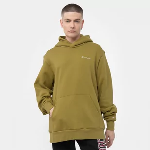 Męska bluza dresowa nierozpinana z kapturem CHAMPION ROCHESTER ECO FUTURE Hooded Sweatshirt - oliwkowa/khaki - Bluzy sportowe męskie - miniaturka - grafika 1