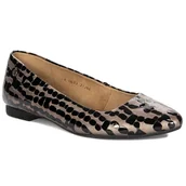 Baleriny - Maciejka Baleriny Damskie Skórzane Czarno - Brązowe-36 - miniaturka - grafika 1