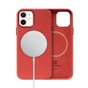 Crong Essential Cover Magnetic - Etui ze skóry iPhone 12 / iPhone 12 Pro MagSafe (czerwony) - Etui i futerały do telefonów - miniaturka - grafika 2