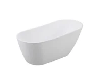 Wanny - Wanna wolnostojąca Besco Melody 170x80 cm owalna biały połysk syfon i maskownica grafit WAS-170-MGR - miniaturka - grafika 1