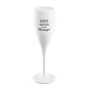 Koziol Kieliszek do szampana Cheers z napisem Save Water Drink Champagne 3436525 - Kieliszki - miniaturka - grafika 1