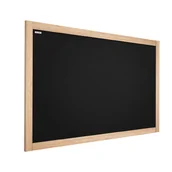 Biuro i firma OUTLET - OUTLET Tablica kredowa magnetyczna 80x50 czarna w ramie drewnianej - miniaturka - grafika 1