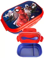Lunch boxy - Śniadaniówka Pojemnik Dzielony Spiderman+Sztućce - miniaturka - grafika 1