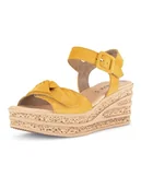 Sandały damskie - Gabor Skórzane sandały w kolorze żółtym - miniaturka - grafika 1