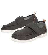 Mokasyny męskie - Szare, płócienne mokasyny z rzepem Mężczyzna Atlas For Men - Kolor : Szary - Rozmiar : 39 - miniaturka - grafika 1