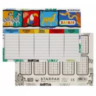 Szkolne artykuły papiernicze - Starpak Plan lekcji z tabliczką mnożenia Safari 25 szt. - miniaturka - grafika 1
