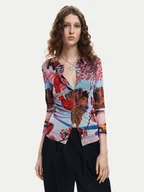 Bluzki damskie - Desigual Bluzka Surreal Blossom 24WWTK84 Kolorowy Slim Fit - miniaturka - grafika 1