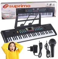 Instrumenty muzyczne dla dzieci - SUPRIMO 605 UFB KEYBOARD organy z mikrofonem dla d - miniaturka - grafika 1
