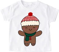 Koszulki dla dziewczynek - Koszulka dla dziecka z pierniczkiem na święta - miniaturka - grafika 1