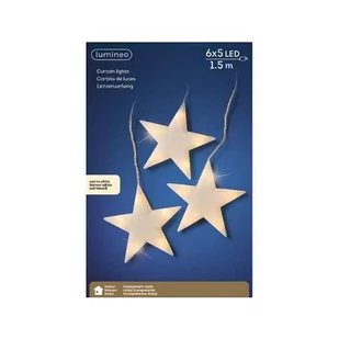 Lampki gwiazdy kurtyna 30 led do domu ciepły biały 150cm - Pozostałe oświetlenie - miniaturka - grafika 1