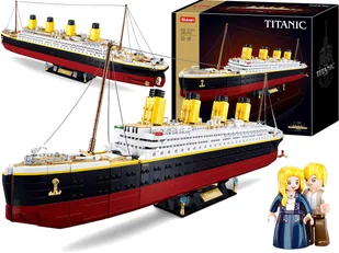 SLUBAN Klocki Konstrukcyjne Statek TITANIC duży Łódź Skala 1:350 2401 el - Klocki - miniaturka - grafika 1