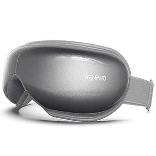 RENPHO masażer do oczu z ciepłem, kompresja powietrza Bluetooth muzyka ładowalna terapia oczu masażer dla zmniejszenia zmęczenia oczu ciemne koła torby na oczy suche oczy poprawiają sen (C-Grey) - Masażery - miniaturka - grafika 1