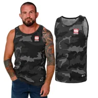 Odzież taktyczna i umundurowanie - Tank Top Pit Bull Middle Weight 190 Spandex Small Hilltop '24 - All Black Camo M - miniaturka - grafika 1
