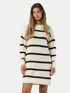 Sukienki - Noisy May Sukienka dzianinowa Maysa 27027577 Beżowy Loose Fit - miniaturka - grafika 1