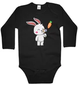 Body dla niemowląt - Body dziecięce Królik Zając Puszczający Bańki Marchewki 98/104 - miniaturka - grafika 1