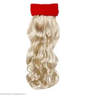 Dodatki do strojów karnawałowych - OPASKA CZERWONA Z KRĘCONYMI WŁOSAMI - miniaturka - grafika 1