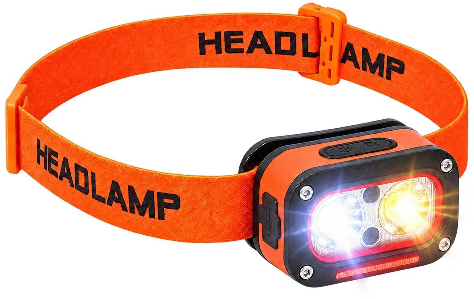 Lena Lighting Latarka nagłowna akumulatorowa LED 360LM z sensorem