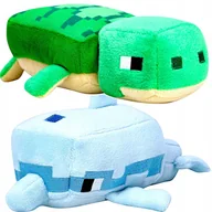 Maskotki i pluszaki - MINECRAFT ZESTAW PLUSZOWYCH MASKOTEK 2w1 DELFIN ŻÓŁW DWIE MASKOTKI - miniaturka - grafika 1