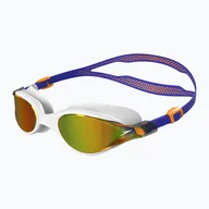 Maski do nurkowania - Okulary pływackie Speedo Vue Mirror white/true cobalt/manderin peel/smoke - miniaturka - grafika 1