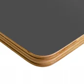 Biurka - Blat do biurka PRZELOTKA na kable 140x80cm Spacetronik płyta 18mm szara - miniaturka - grafika 1