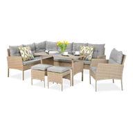 Meble ogrodowe - Zestaw Mebli Ogrodowych Wypoczynkowych Technorattan CORTINA Narożnik Fotel - miniaturka - grafika 1