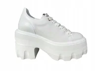 Półbuty damskie - Sneakersy półbuty damskie Carinii B9901-L46 platforma klocek modne r.38 - miniaturka - grafika 1