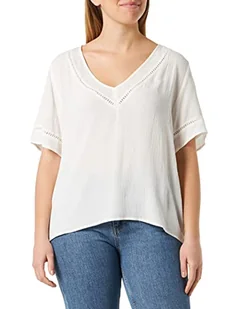 VIMESA Detail dekolt w serek S/S TOP/SU - NOOS, Snow White, 38 - Koszulki i topy damskie - miniaturka - grafika 1