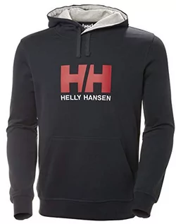 Bluzy męskie - Helly Hansen Helly-Hansen męska bluza z kapturem z logo HH granatowa duża 33977 - grafika 1