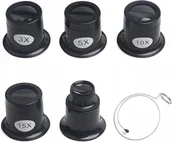 Mikroskopy i lupy - LUPA ZEGARMISTRZOWSKA JUBILERSKA 6x BIŻUTERIA 20x POWIĘKSZENIE MONOKULAROWA - miniaturka - grafika 1