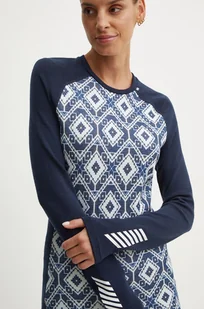 Helly Hansen longsleeve funkcyjny LIFA MERINO kolor granatowy 49379 - Bielizna sportowa damska - miniaturka - grafika 1