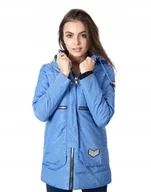 Płaszcze damskie - Płaszczyk Kurtka Damska Ocieplana BH17 S niebieski - miniaturka - grafika 1