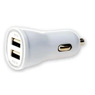 Ładowarki samochodowe - Ładowarka samochodowa Techly 2x USB 5V 1A/2,1A biała - miniaturka - grafika 1