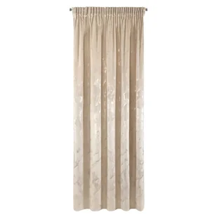 Zasłona welwetowa Naira beżowa 140 x 270 cm na taśmie - Zasłony - miniaturka - grafika 1