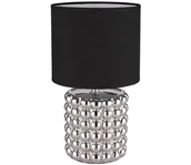 Lampy stojące - Globo 21626C - Lampa stołowa VALENTINO 1xE14/40W/230V czarna/srebrna - miniaturka - grafika 1
