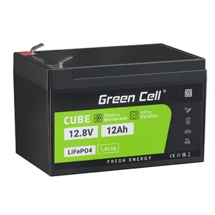 Green Cell Akumulator litowo-żelazowo-fosforanowy LiFePO4 12V 12.8V 12Ah do paneli solarnych, kamperów oraz łodzi - Baterie do zasilaczy awaryjnych UPS - miniaturka - grafika 1