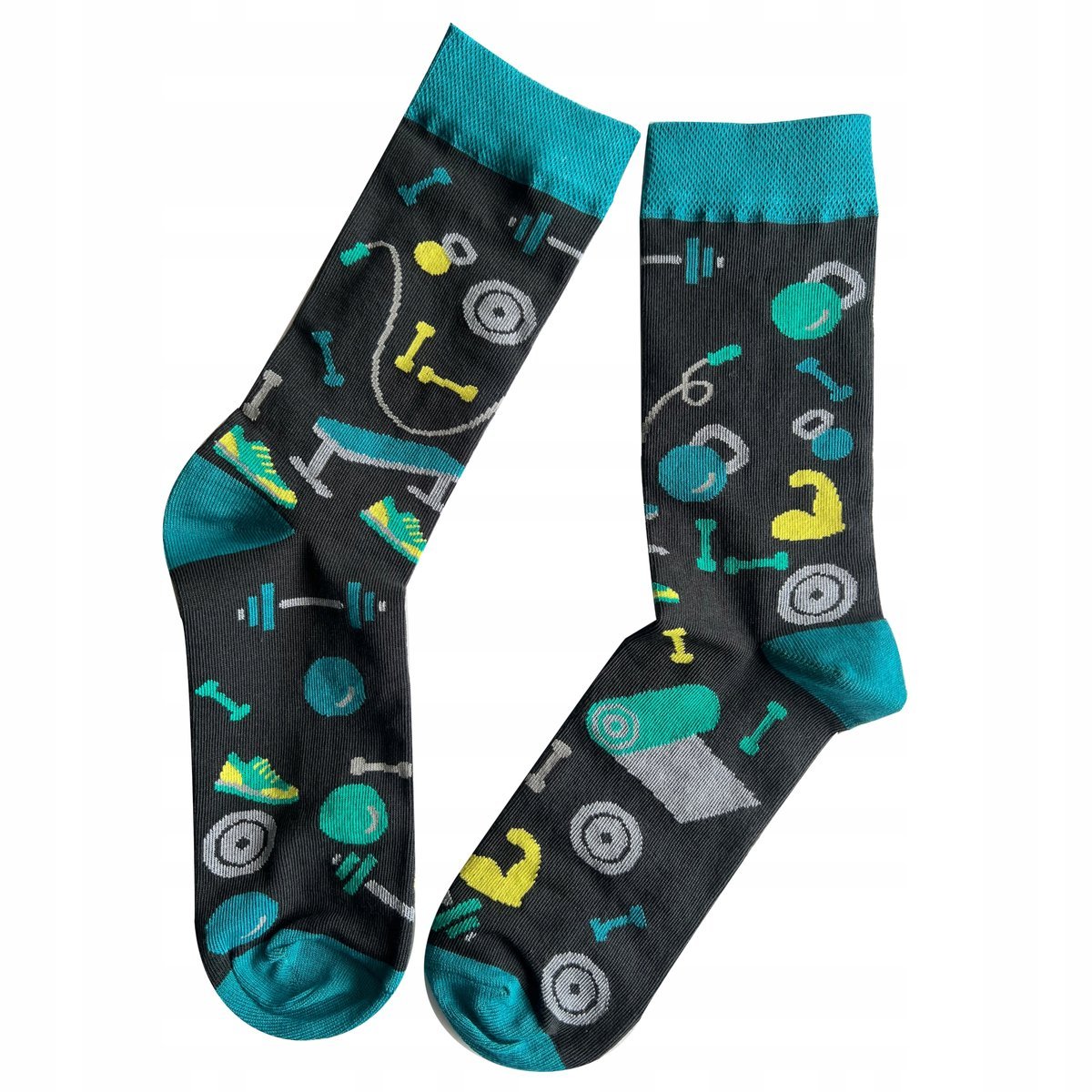 Kolorowe skarpety męskie siłownia 35-38 kettle sport skakanka skarpetki