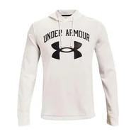 Bluzy sportowe męskie - Bluza męska Under Armour  RIVAL TERRY BIG LOGO HD white XXL - miniaturka - grafika 1