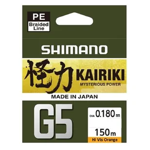Plecionka SHIMANO Kairiki G5 0.18 mm / 150 m Pomarańczowy - Żyłki wędkarskie - miniaturka - grafika 1