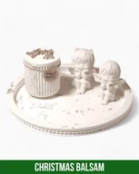 Świece - Zestaw Świąteczny Świetlisty Spokój - 4 elementy - 2 Aniołki - Podstawka - Świeca Sojowa o Zapachu Christmas Balsam - miniaturka - grafika 1