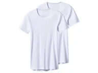 Koszulki męskie - esmara Men Podkoszulki męskie z bawełny, 2 sztuki (Dekolt okrągły, Biały, 5/M) - miniaturka - grafika 1